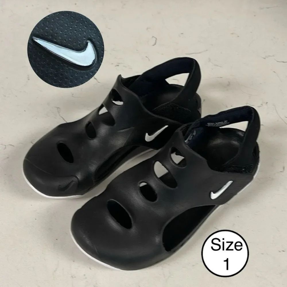 Nike Sunray Protect 3 "Black/White" Preschool Boys' Sandal Size 1